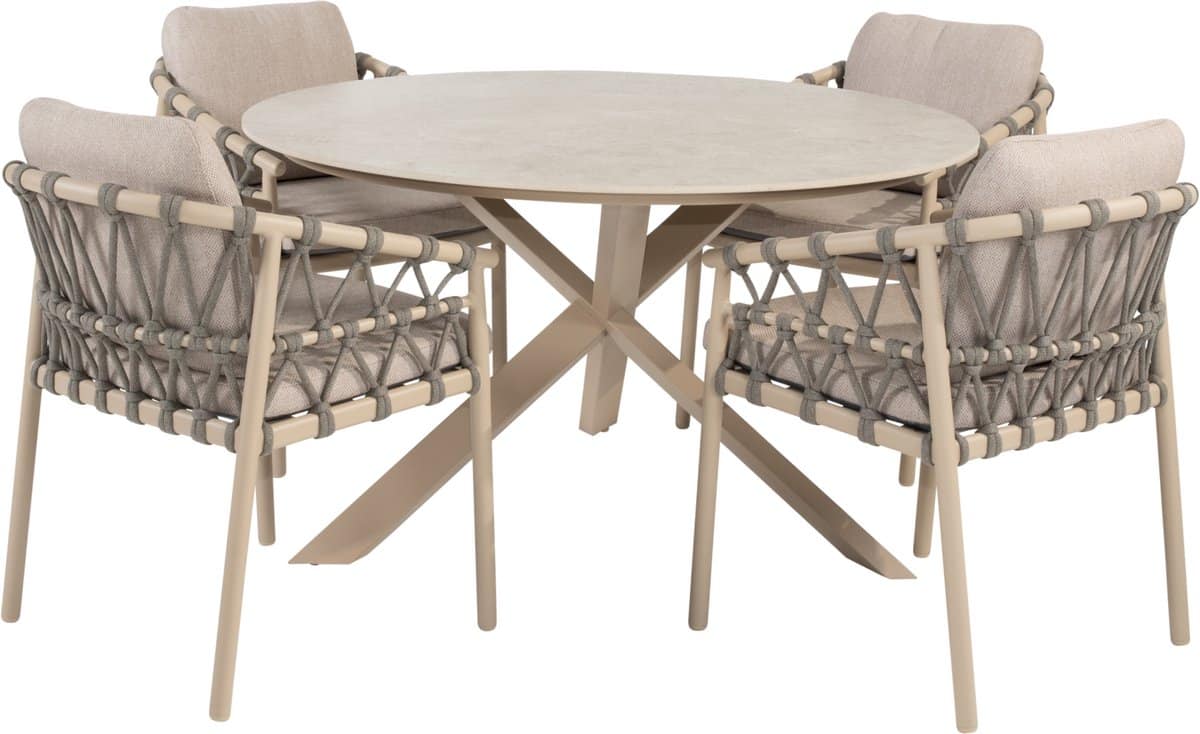 prado piacenza dining tuinset 130xh75 cm 5 delig keramiek latte