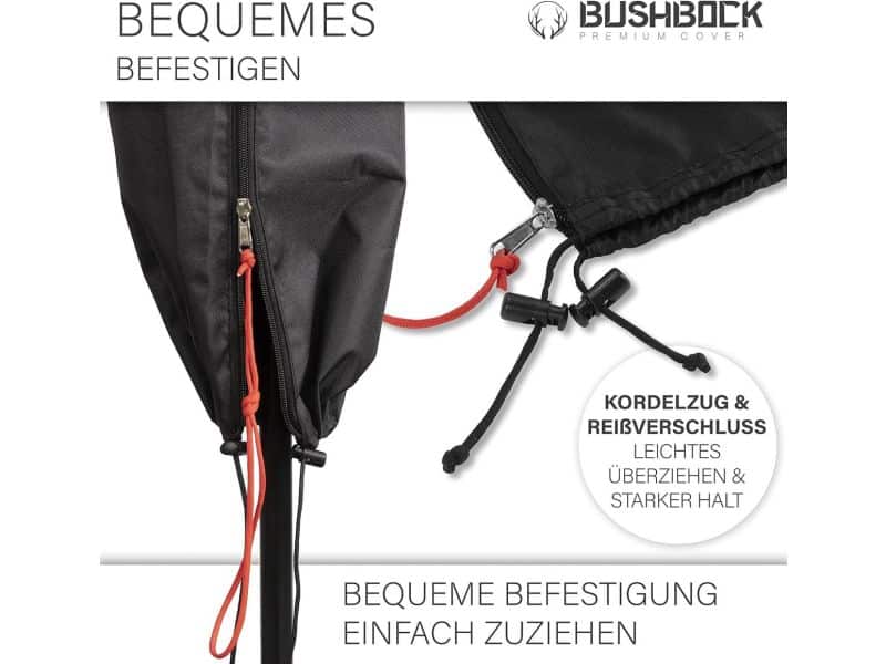 Premium parasolhoes BUSHBOCK® - ultra robuust en met ventilatieopeningen
