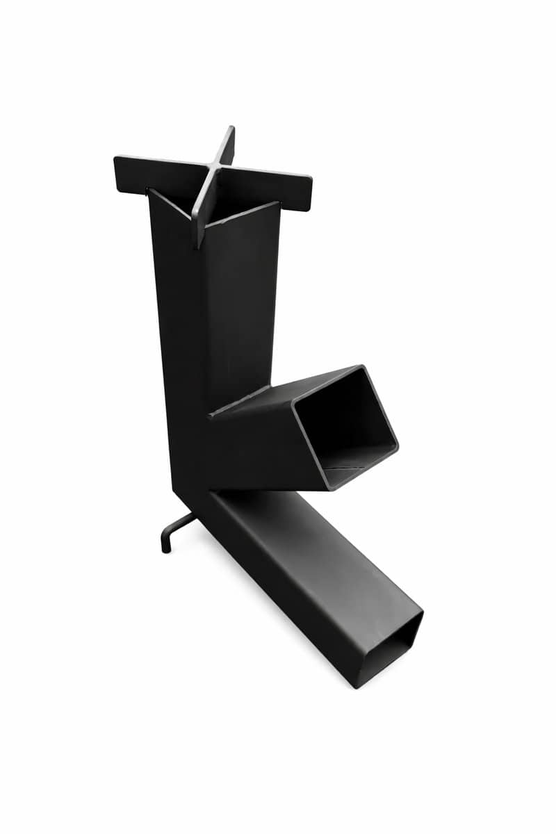 premium rocket stove 10 kg staal nederlands product robuust buitenfornuis 40x20x56 cm houtgestookt zwart