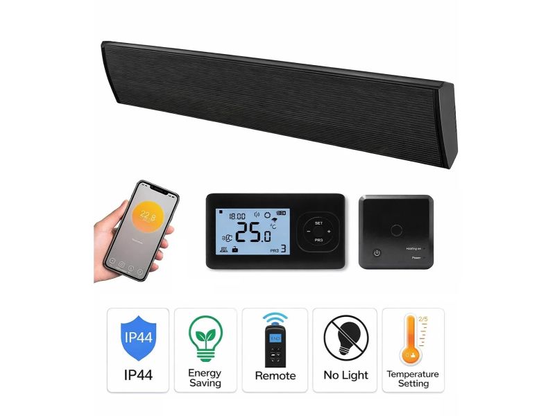 Quality Heating Infrarood Terrasheater Thermolux 1800Watt met Wifi en Afstandsbediening