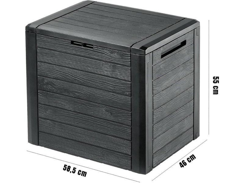 REN® Tuinkast Kunststof - Tuinkast - Tuinkast Kunststof voor Buiten - 140L, Antraciet