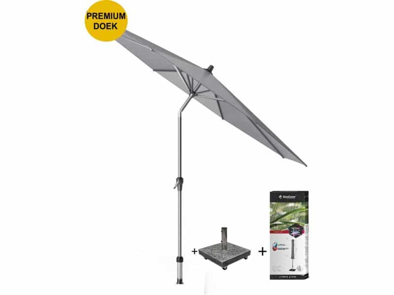 Riva premium parasol 300 cm rond manhattan met kniksysteem met