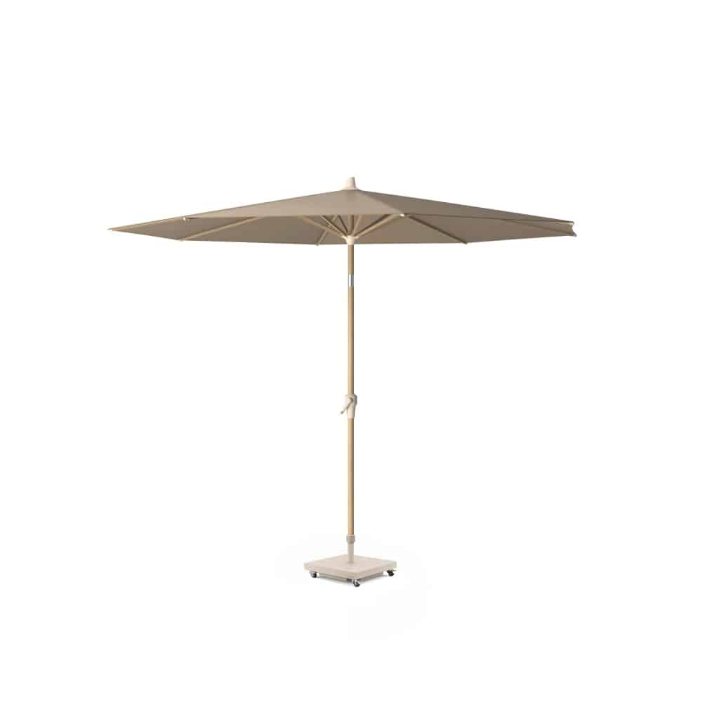 riva stokparasol taupe/teak look |Ø250cm rond