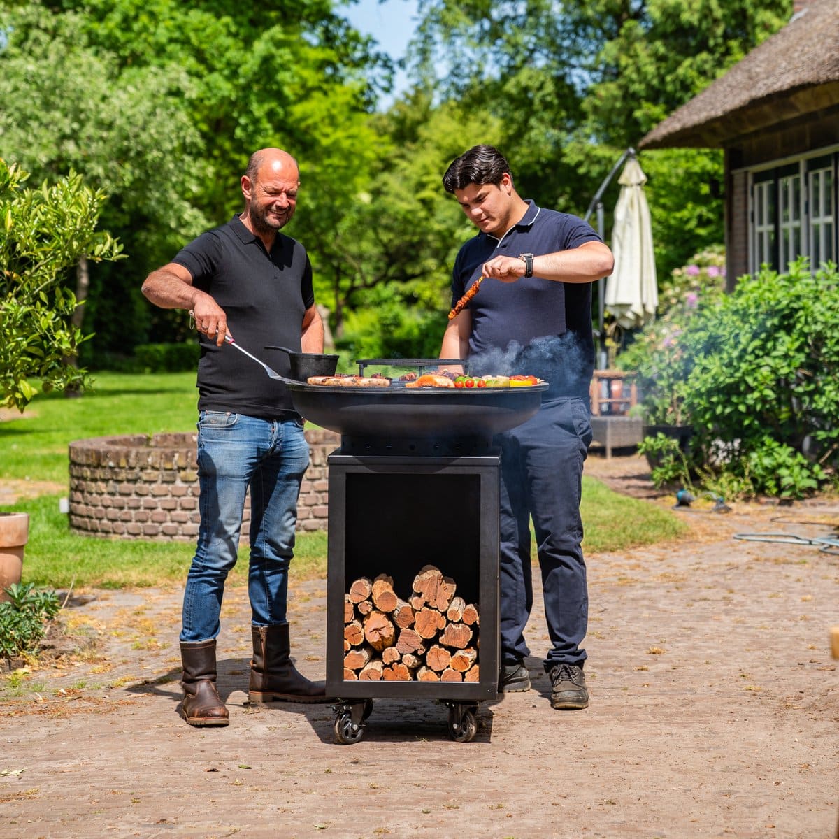 rjroyal living bbq plancha grill hermano xxl blackline