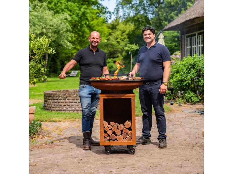 RJRoyal Living BBQ Plancha Grill Hermano XXL Cortenstaal