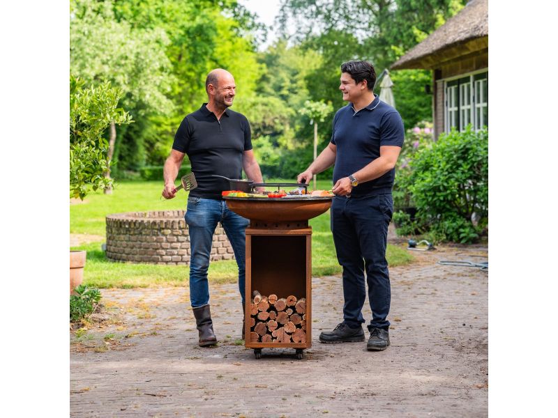 RJRoyal Living Plancha BBQ Camarada volledig Cortenstaal met 8 mm