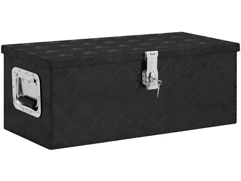Robuuste Aluminium Opbergbox Zwart 70x31x27 cm