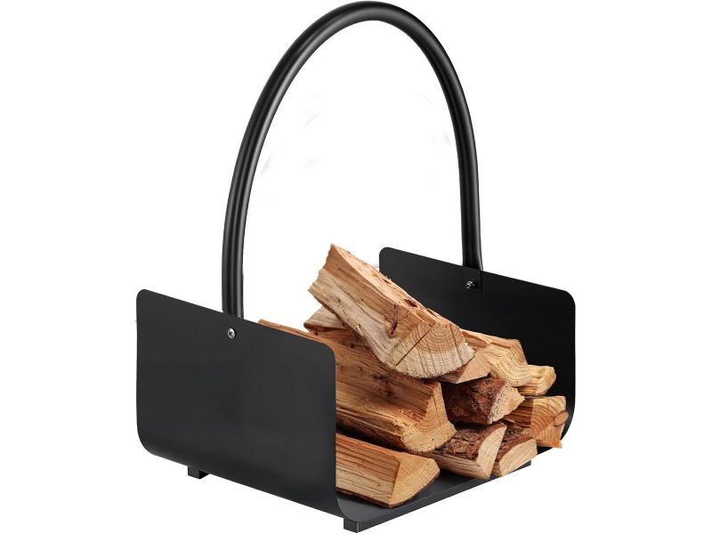 Robuuste haardhoutmand van staal - 40 x 30 x 37 cm - Voor binnen en buiten