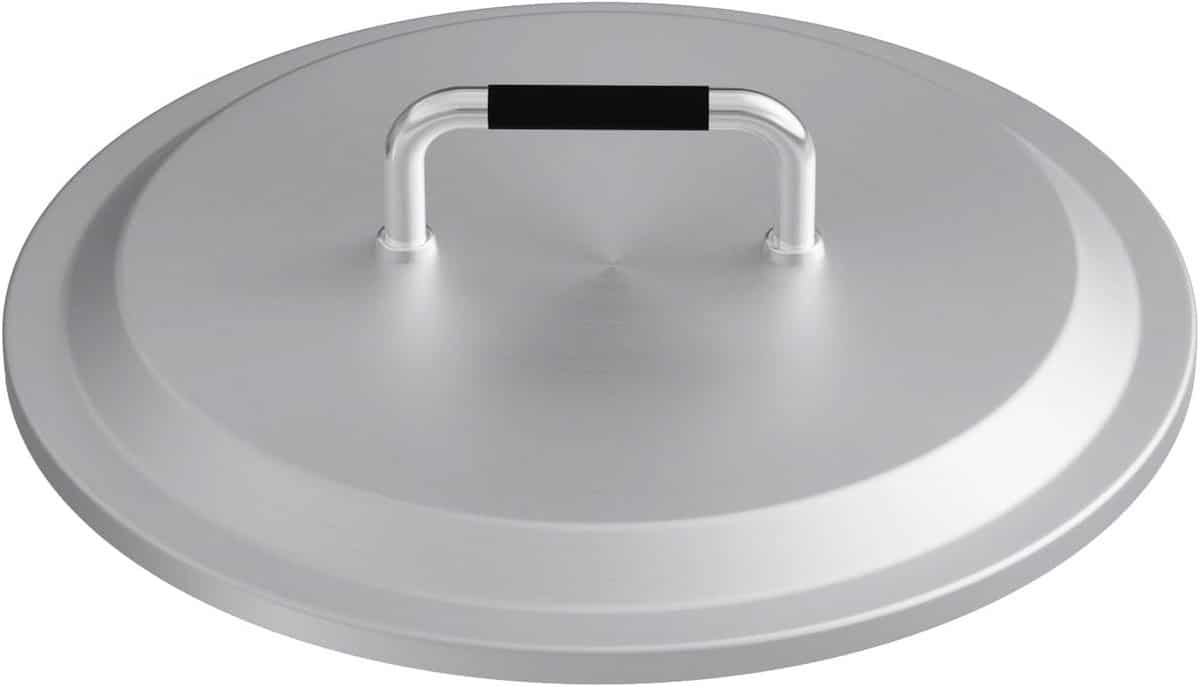 roestvrijstalen vuurkorfdeksel 49,5 cm met hittebestendig handvat voor buitengebruik