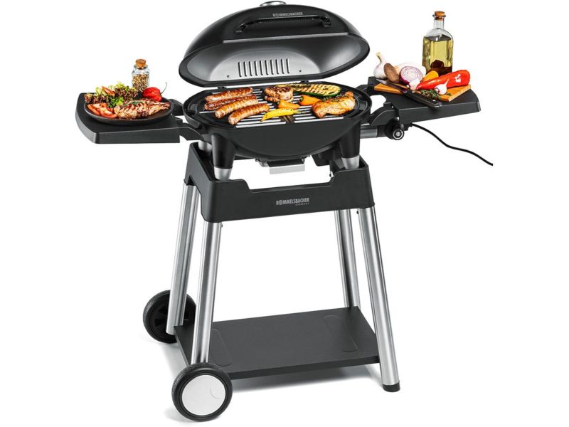 Rommelsbacher BBQ 4100/S - elektrische barbecue met grillwagen & deksel