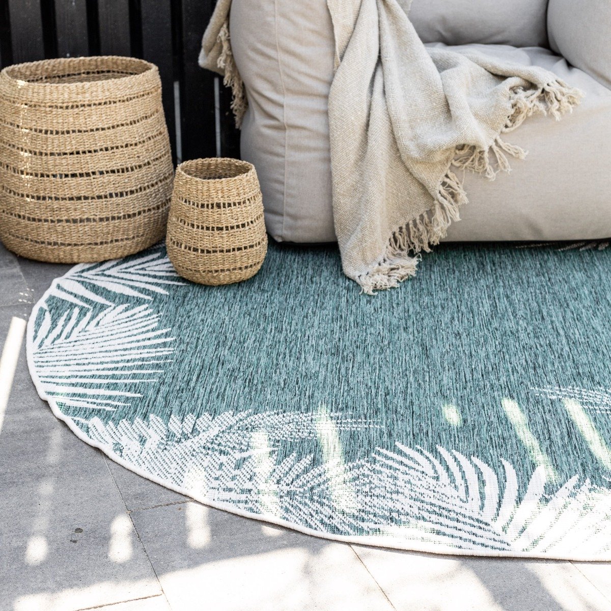 rond buitenkleed leaf groen dubbelzijdig eva interior rond 240 Ø (xxl)