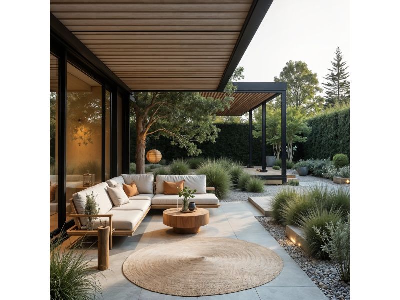 Rond Jute Buitenkleed Outdoor Breeze Naturel 300cm Mrcarpet