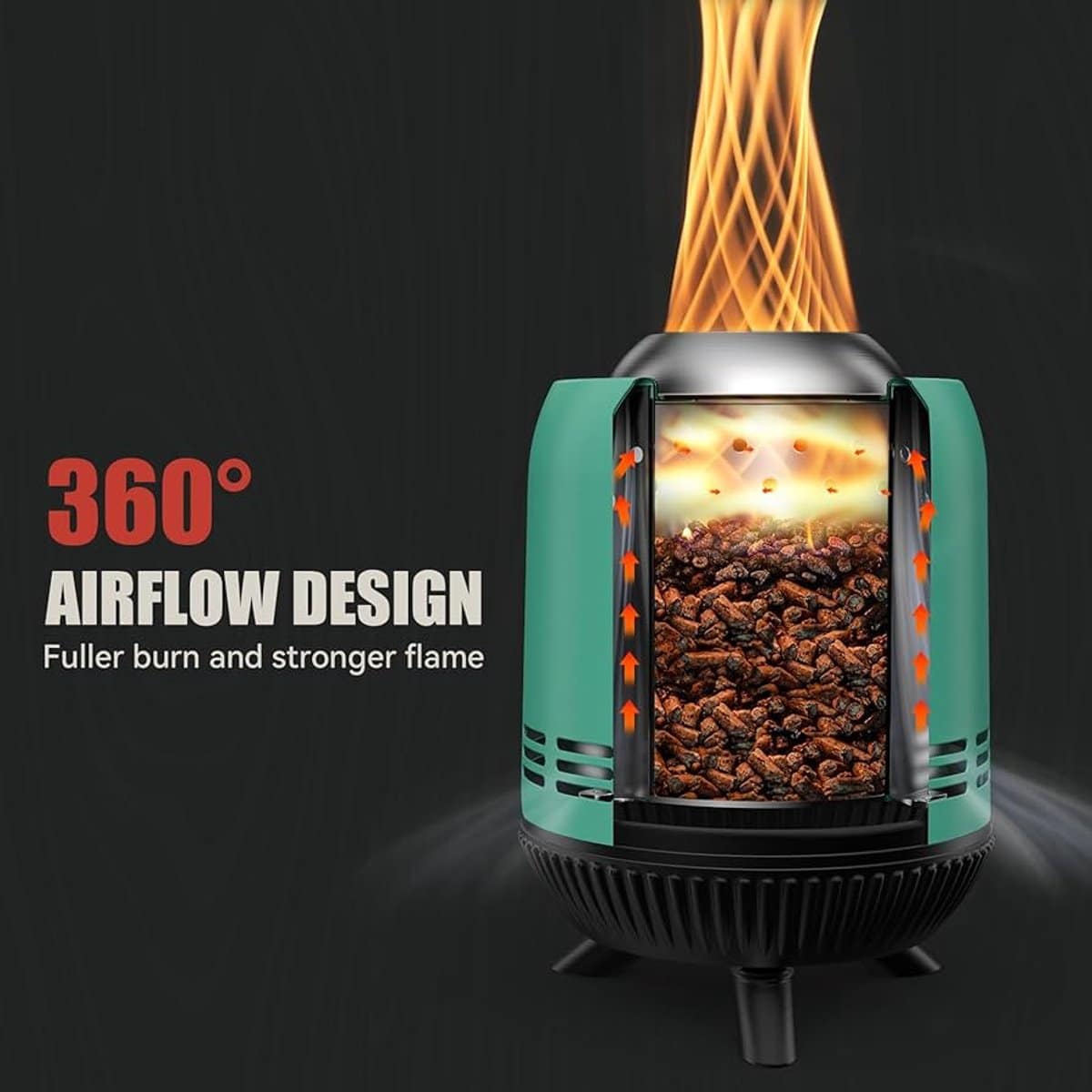 rookvrije tafelhaard draagbaar en lichtgewicht 1 stuk roestvrij staal 15x24cm