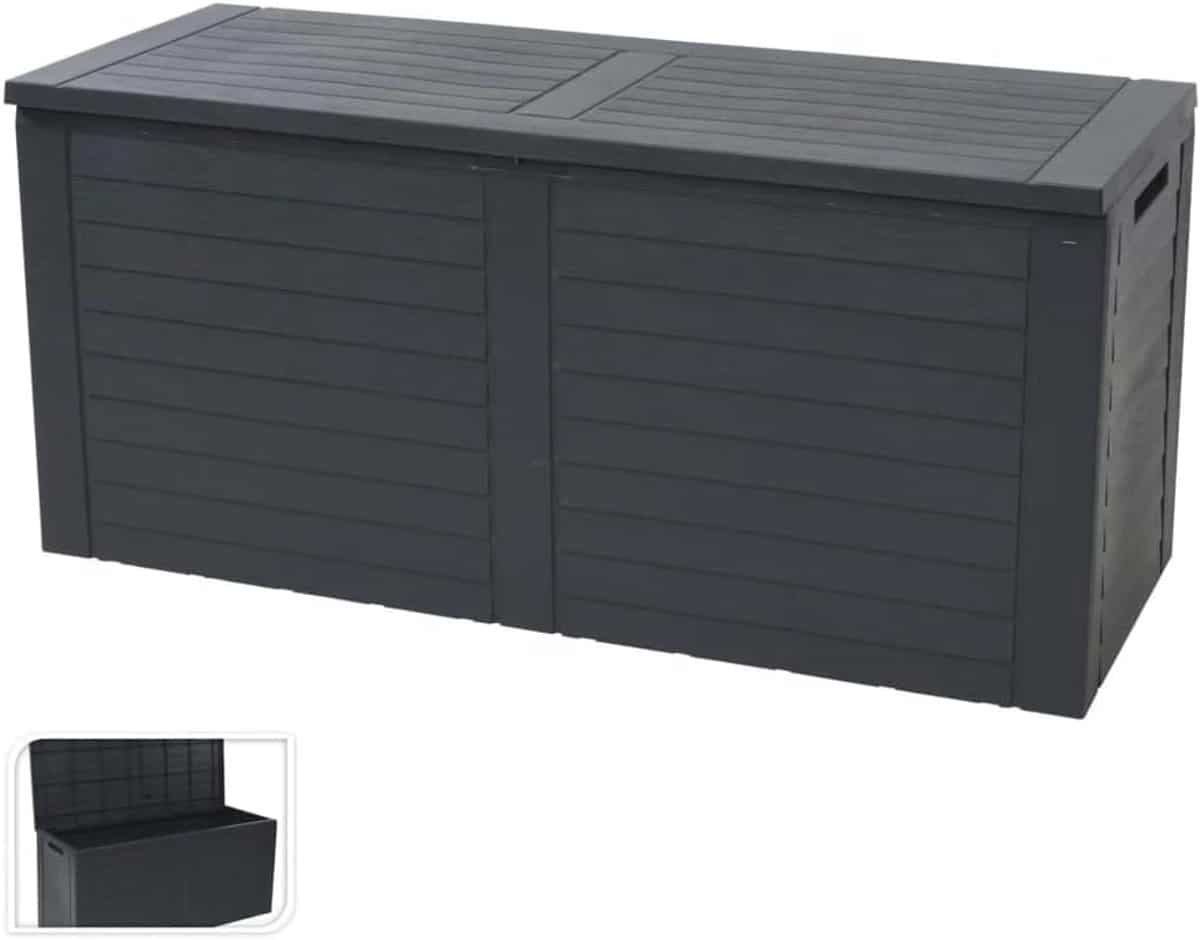 ruime kussenbox 240 liter tuinkist met modern ontwerp 115 x 45 x 53 cm