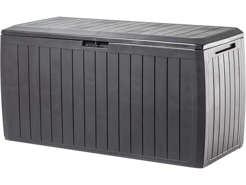 Ruime Tuinkist 290L - Kunststof Opbergdoos met Handvatten en Sluiting - Ideaal voor Kussens en Tuinaccessoires