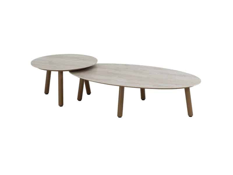 Salute lounge tuintafels set van 2 amber keramisch blad Taste 4SO