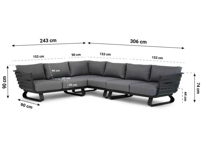 Santika Sovita hoek loungeset 3-delig
