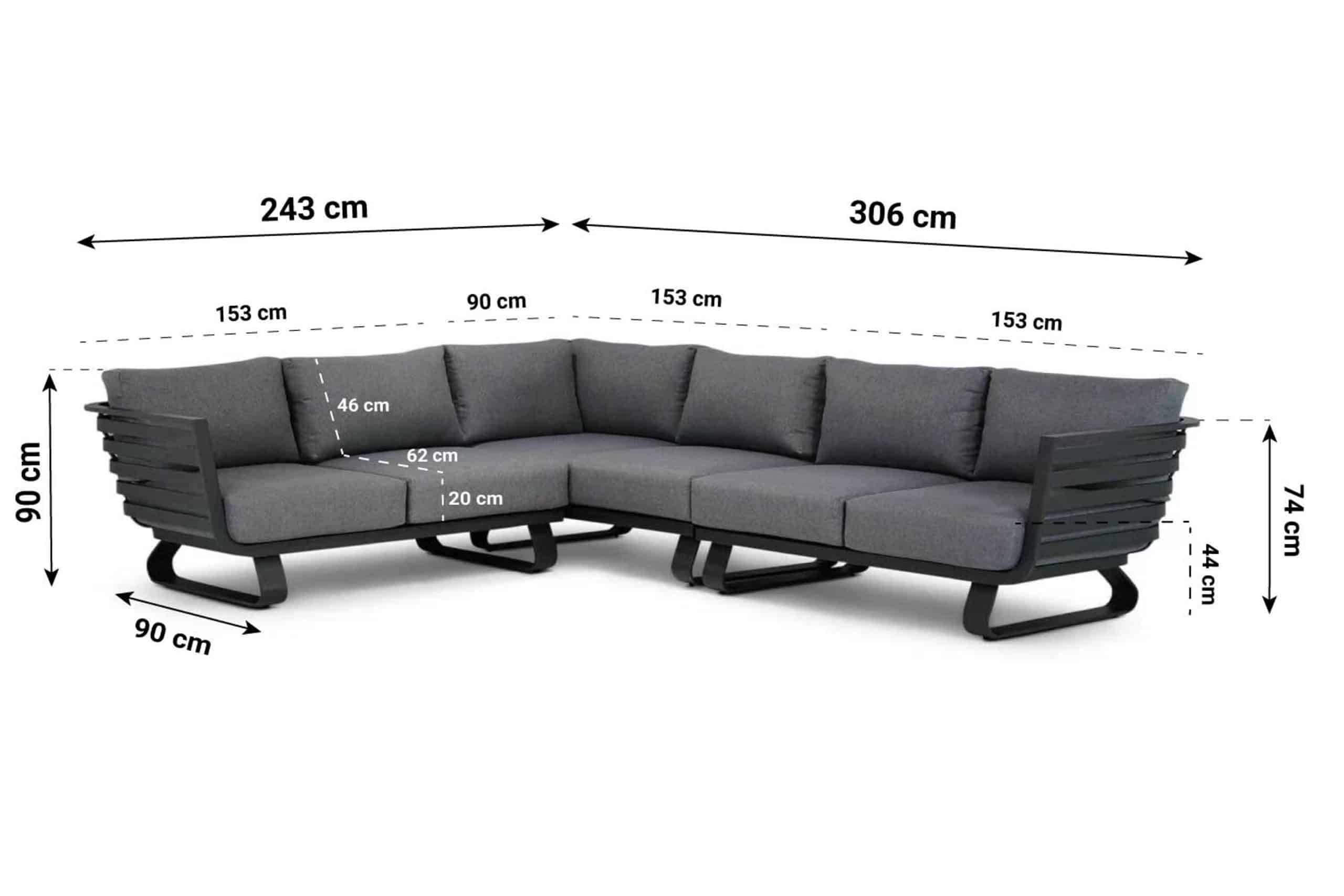 santika sovita hoek loungeset 3 delig