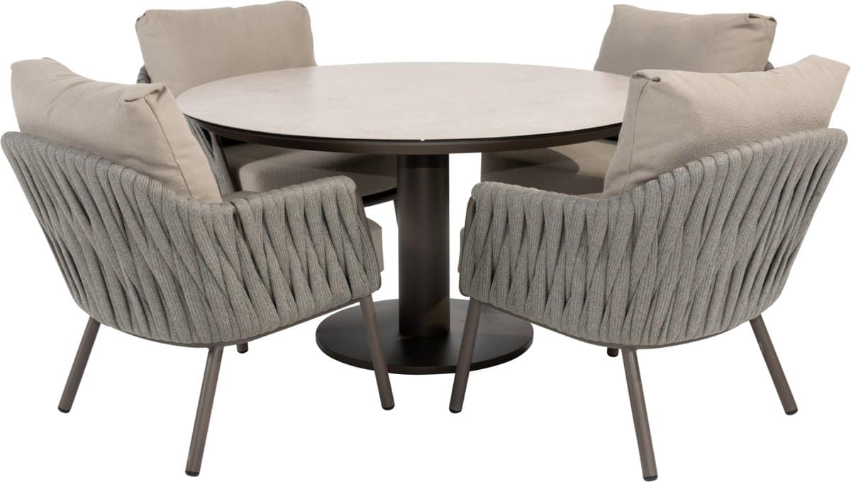 sarah cannes low dining tuinset 130xh69 cm 5 delig keramiek