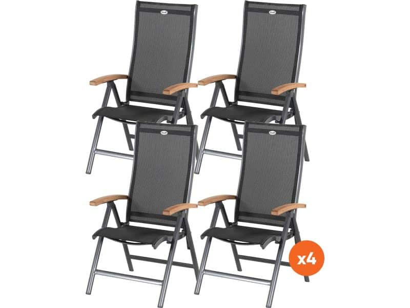 Set van 4 - Hartman Salvatore verstelbare stoel - Teak