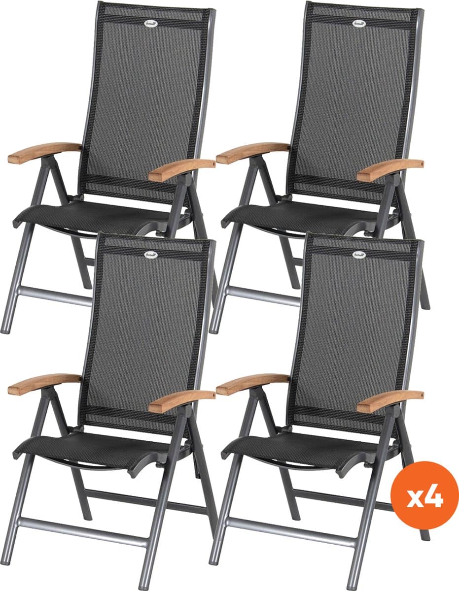 set van 4 hartman salvatore verstelbare stoel teak