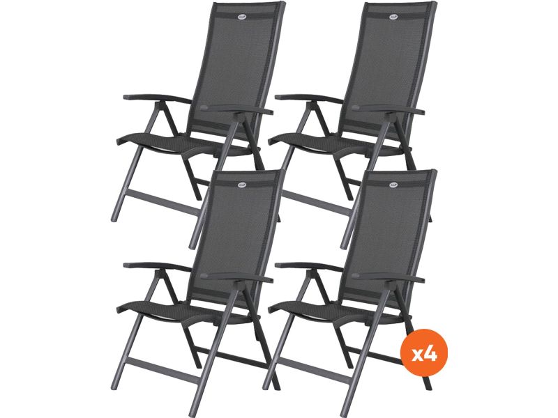 Set van 4 - Hartman Salvatore verstelbare tuinstoel