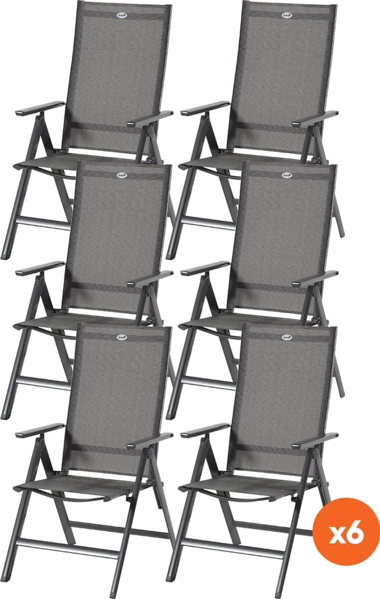 set van 6 hartman aruba verstelbare stoel