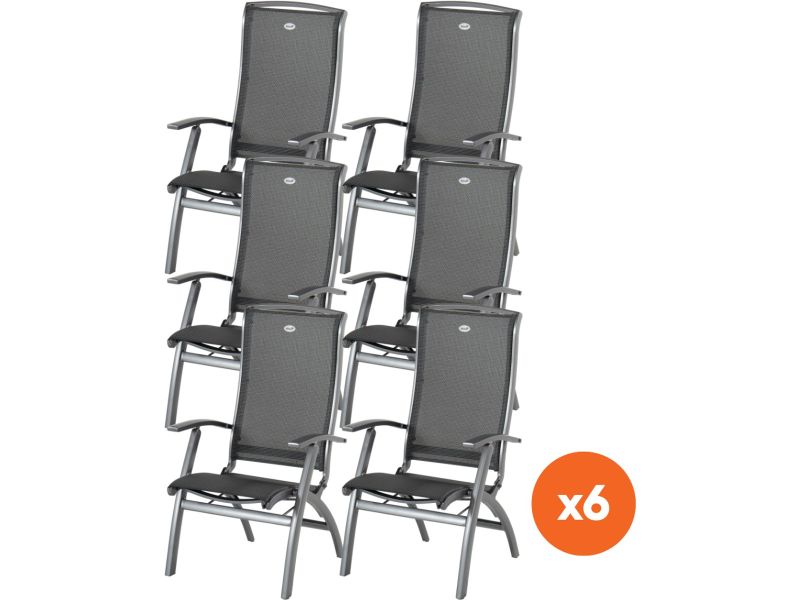 Set van 6 - Hartman Da Vinci aluminium standenstoel