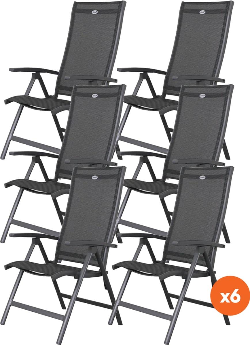 set van 6 hartman salvatore verstelbare tuinstoel