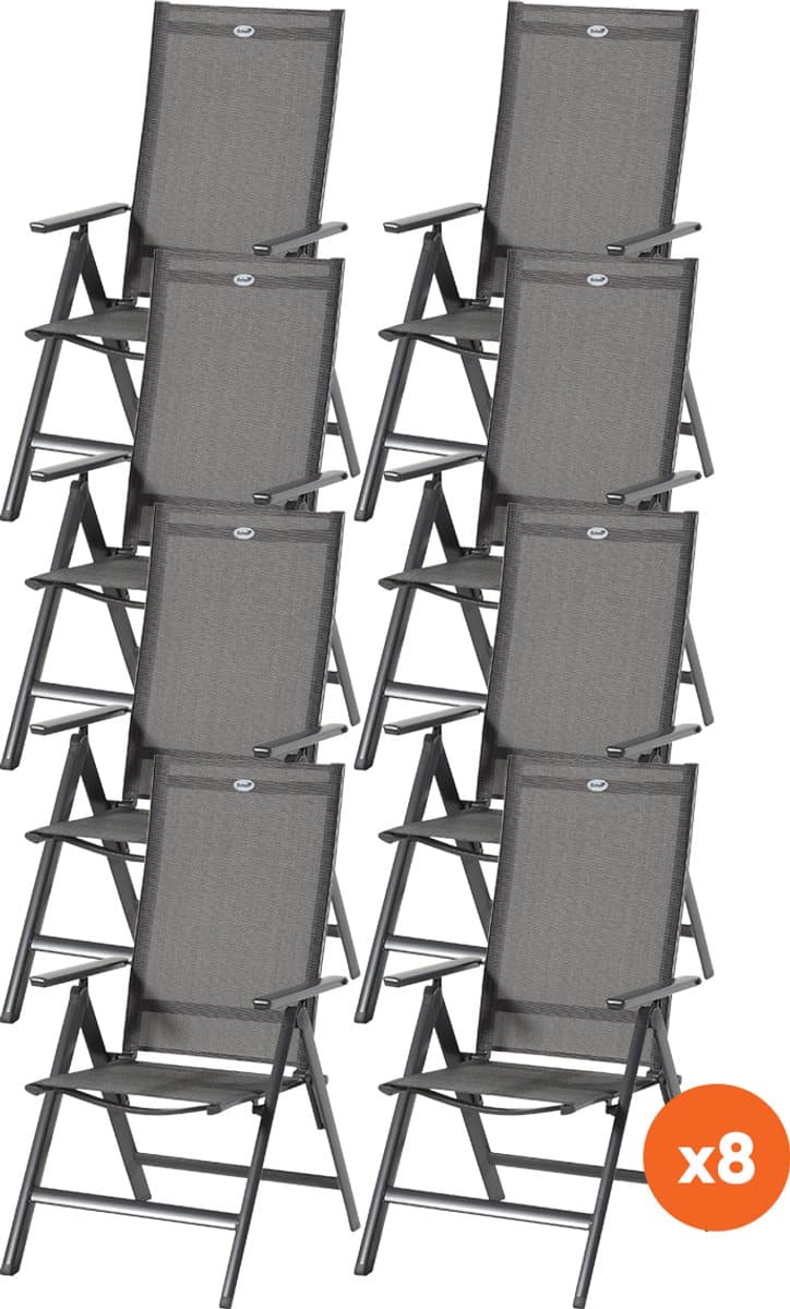 set van 8 hartman aruba verstelbare stoel