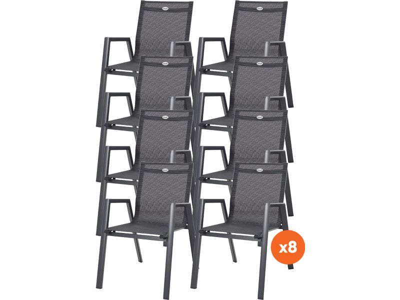 Set van 8 - Hartman Napoli stapelstoel