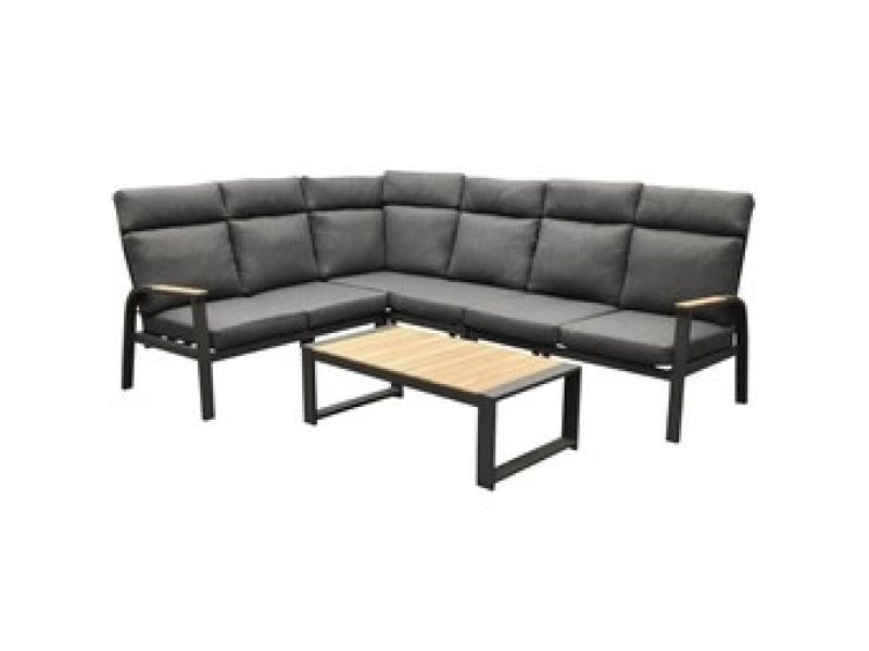 Showroommodel Kota hoek loungeset 5 delig aluminium antraciet
