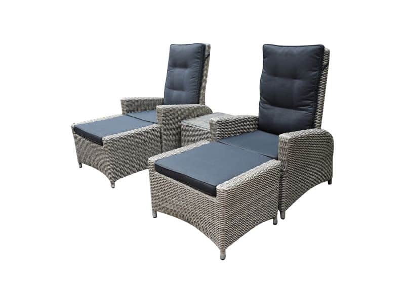 Showroommodel Menorca lounge balkonset verstelbaar 5-delig grijs