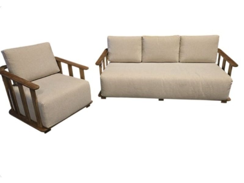 Showroommodel Milano stoel bank loungeset 2 delig teakhout