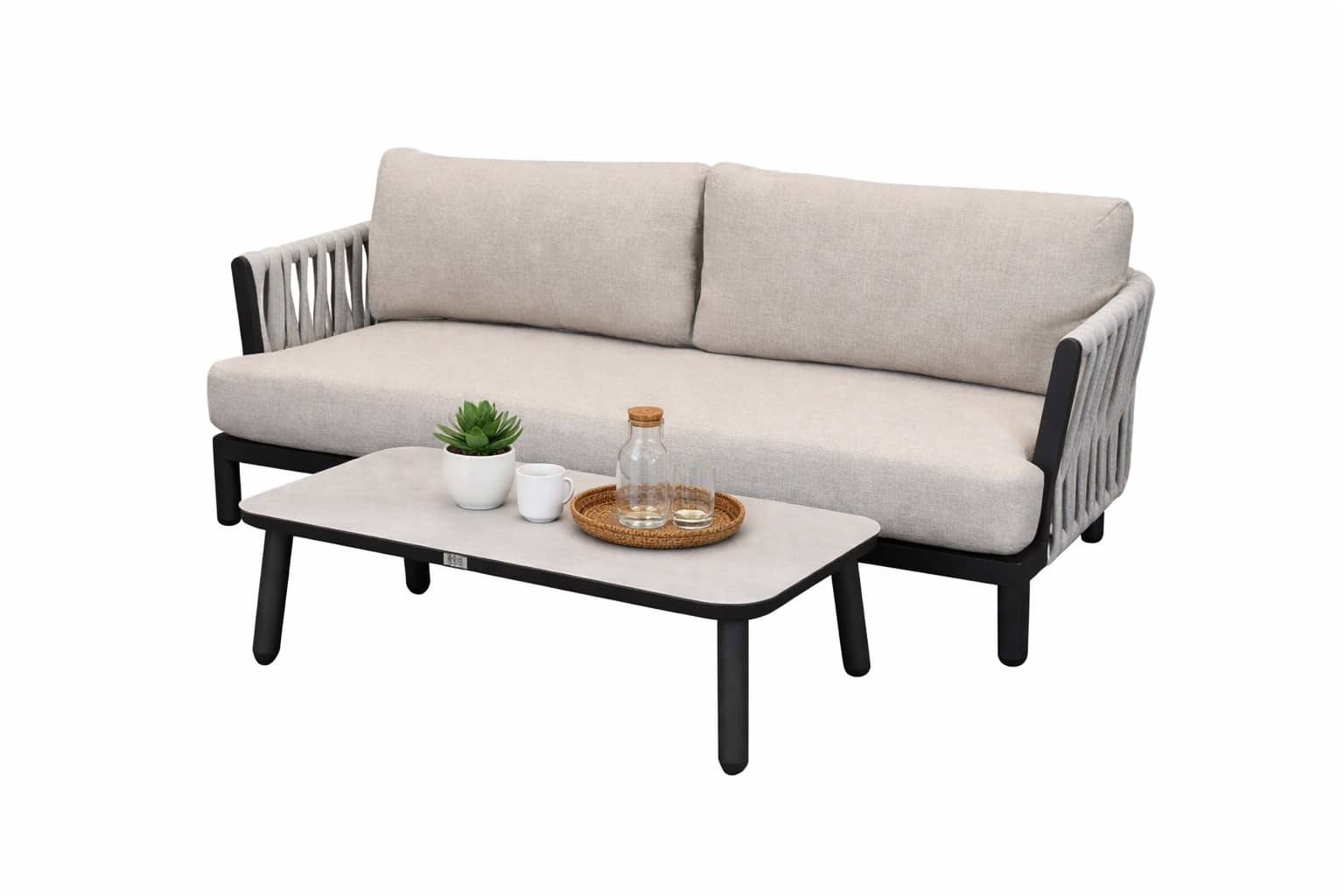 showroommodel palermo loungeset 2 delig antraciet rope