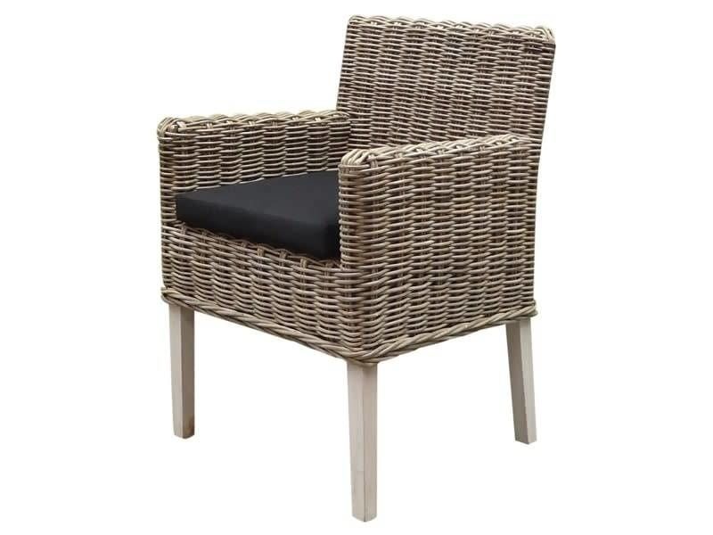 Showroommodel Reyhan dining tuinstoel naturel rotan ( set van 2)
