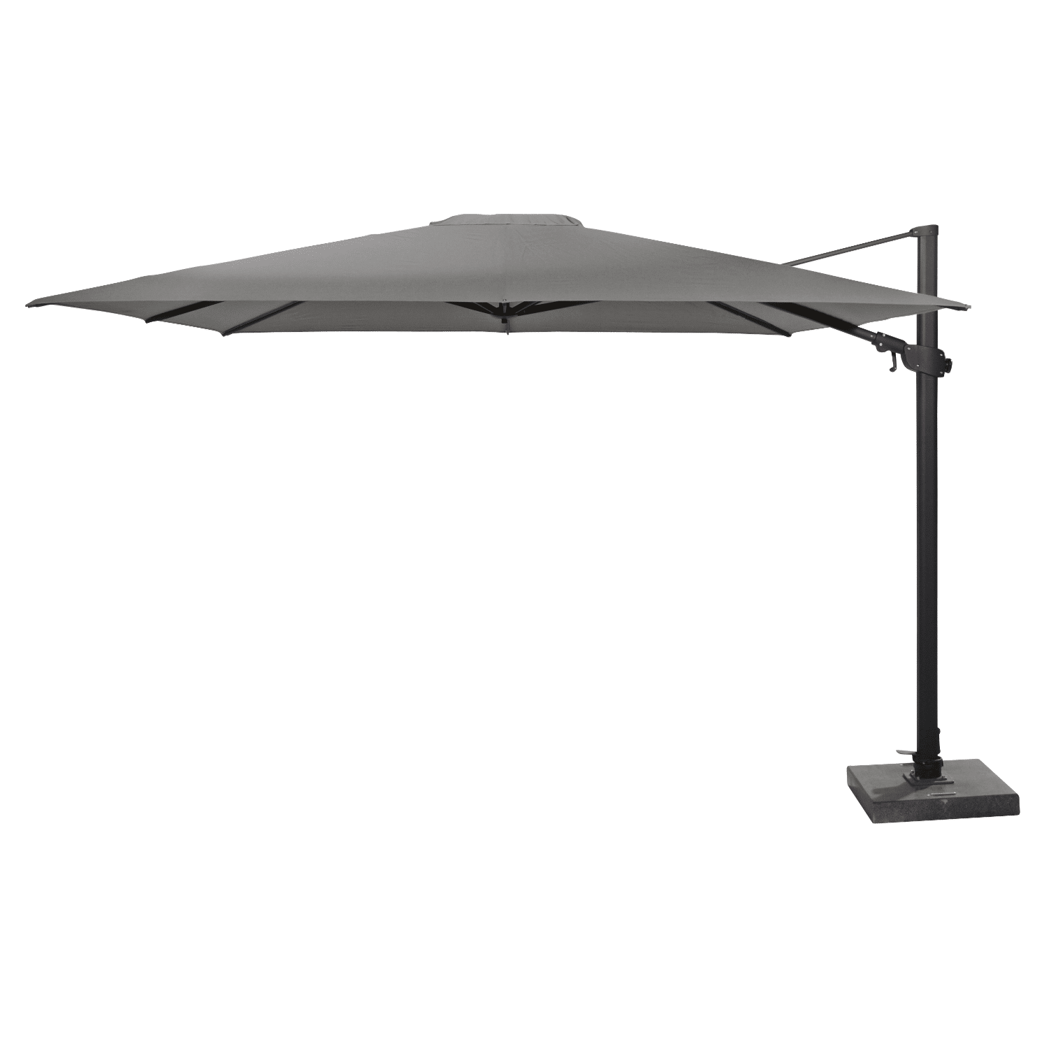 siesta premium zweefparasol 300×300 cm charcoal 4 seasons outdoor