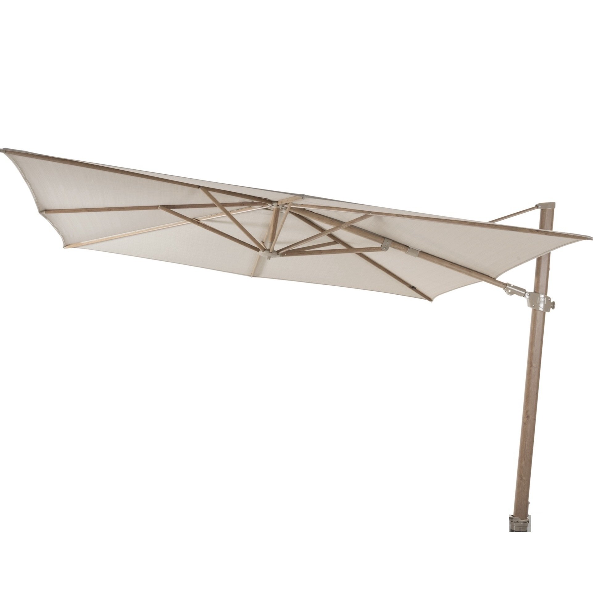 siesta premium zweefparasol 300×300 cm houtlook sand 4 seasons outdoor