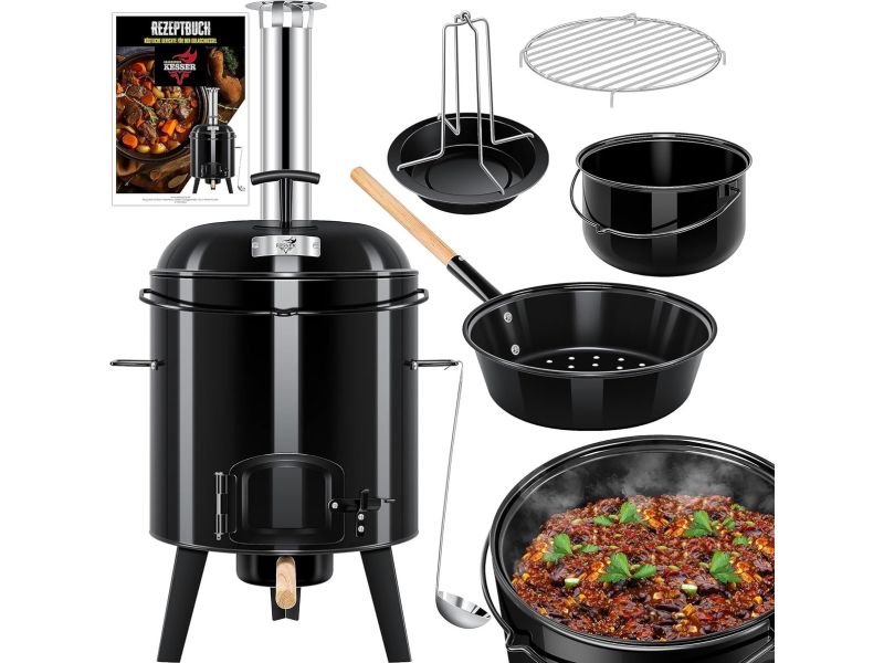 Smoker Barbecue voor Goulash Grill | Kookpot met Grillfunctie 17
