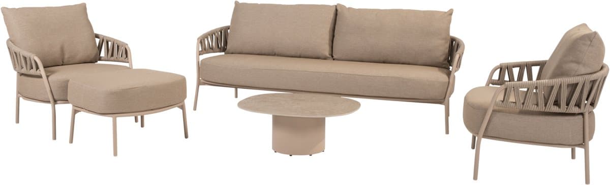 sofie calma stoel bank loungeset 5 delig keramiek latte taste