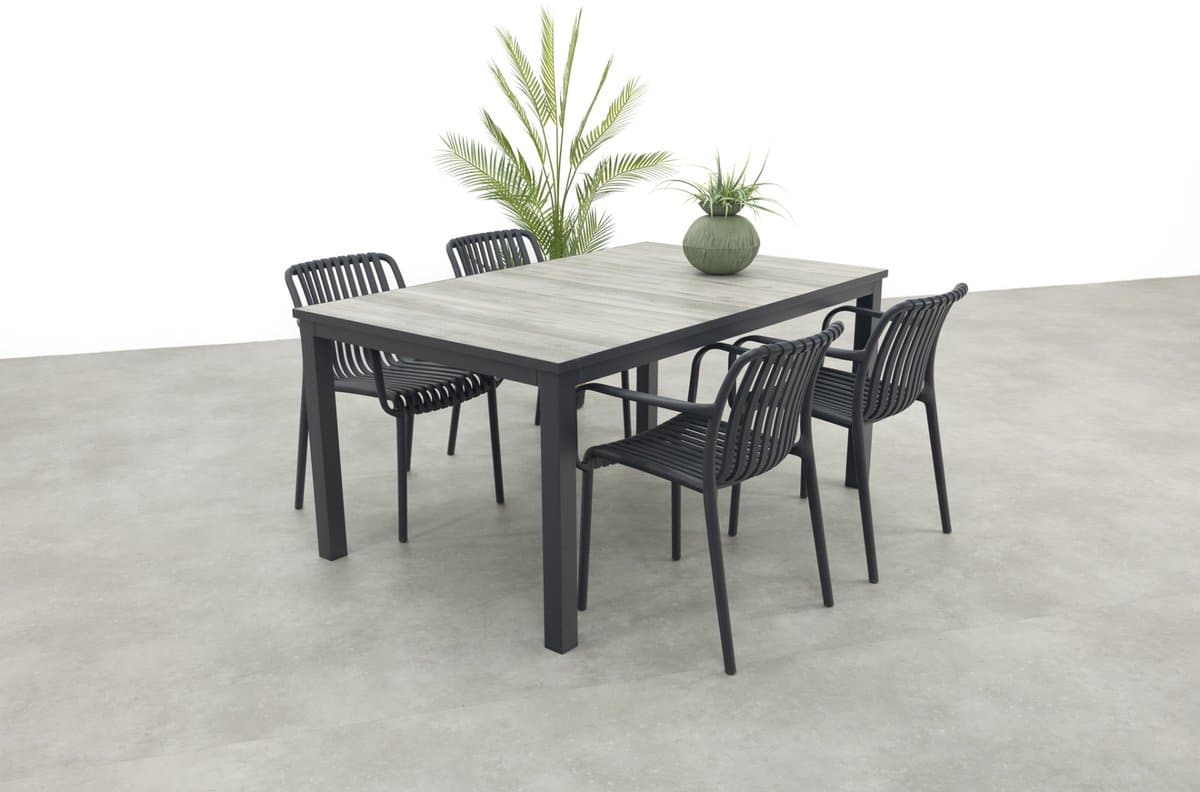 stripe/hartman comino stapelbare tuinset (5 delig) 163×105 cm.