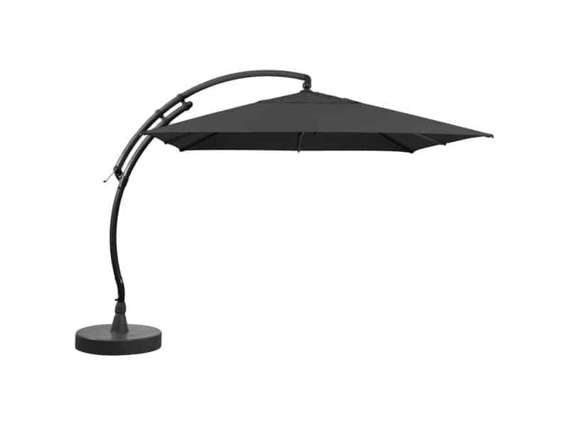 Sungarden Zweefparasol Easy Sun - 300x300cm - Carbon - 360° Draaibaar Kantelbaar Olefin Aluminium Mast