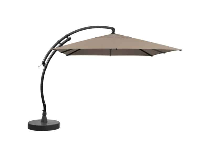 Sungarden Zweefparasol Easy Sun - 300x300cm - Licht Taupe - 360° Draaibaar Aluminium Mast