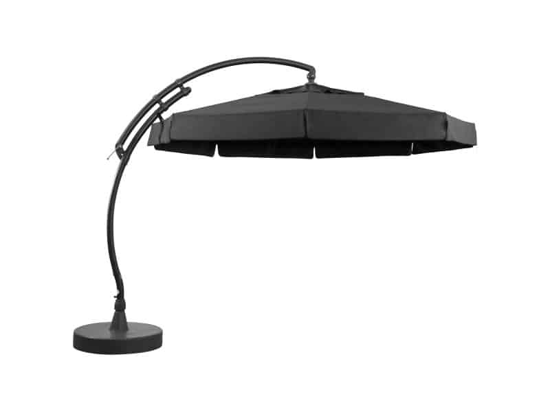 Sungarden Zweefparasol Easy Sun - D 350cm - Carbon - 360° Draaibaar Kantelbaar Aluminium Mast