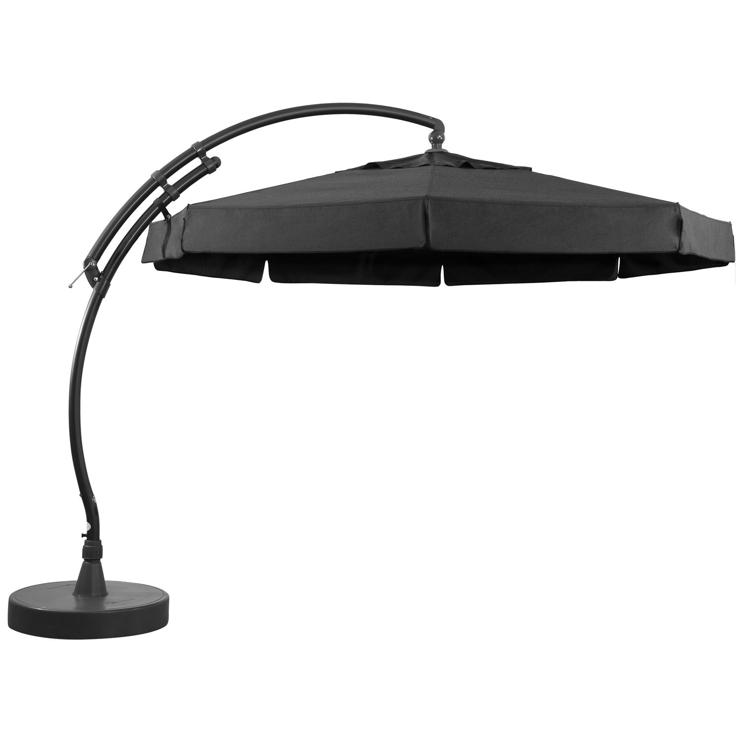 sungarden zweefparasol easy sun d 350cm carbon 360° draaibaar kantelbaar aluminium mast