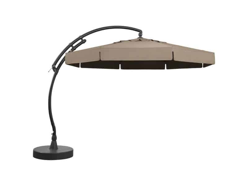 Sungarden Zweefparasol Easy Sun - D 350cm - Licht Taupe - Kantelbaar Aluminium Mast