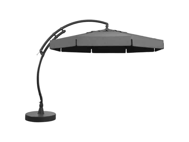 Sungarden Zweefparasol Easy Sun - D 350cm - Titanium - Kantelbaar Aluminium Mast 250g/m²