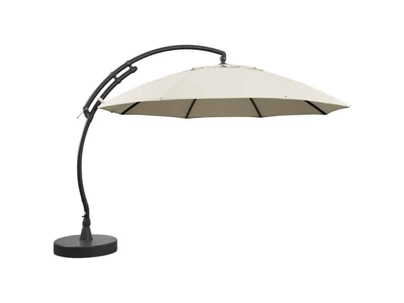 Sungarden Zweefparasol Easy Sun Xl - D 375cm - Beige - 360° Draaibaar Kantelbaar Aluminium Mast