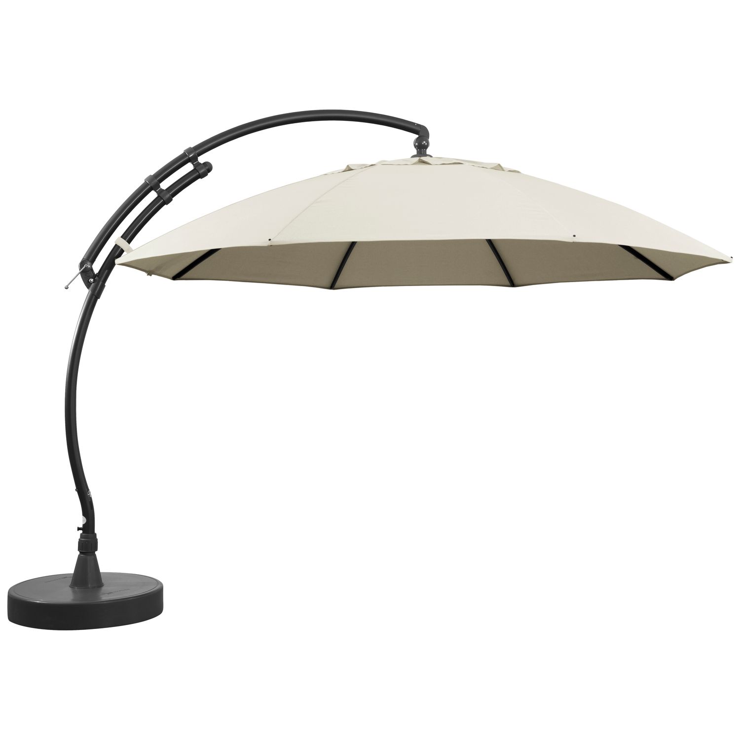 sungarden zweefparasol easy sun xl d 375cm beige 360° draaibaar kantelbaar aluminium mast