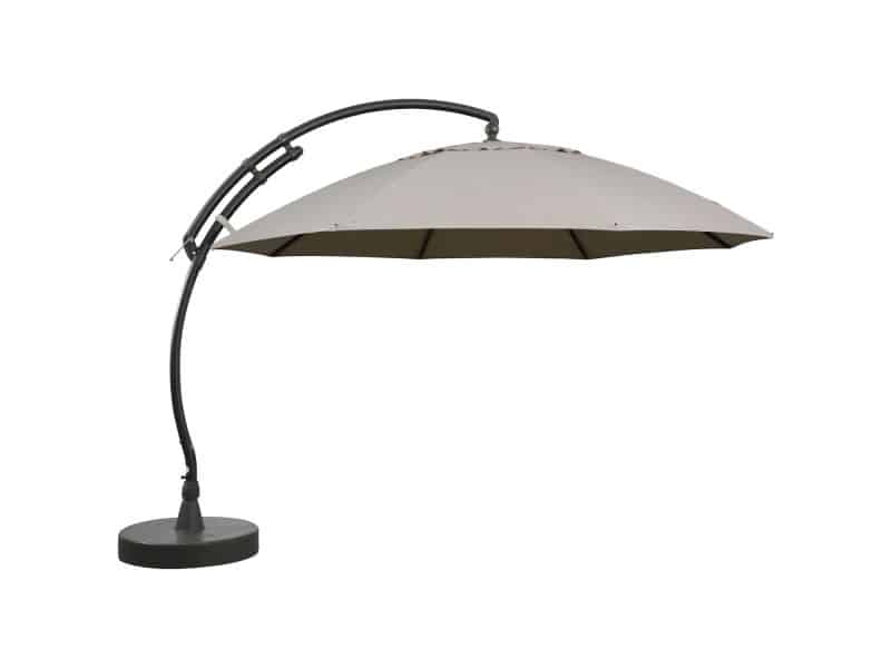 Sungarden Zweefparasol Easy Sun Xl - D 375cm - Licht Taupe - Kantelbaar Aluminium Mast 360° Draaibaar